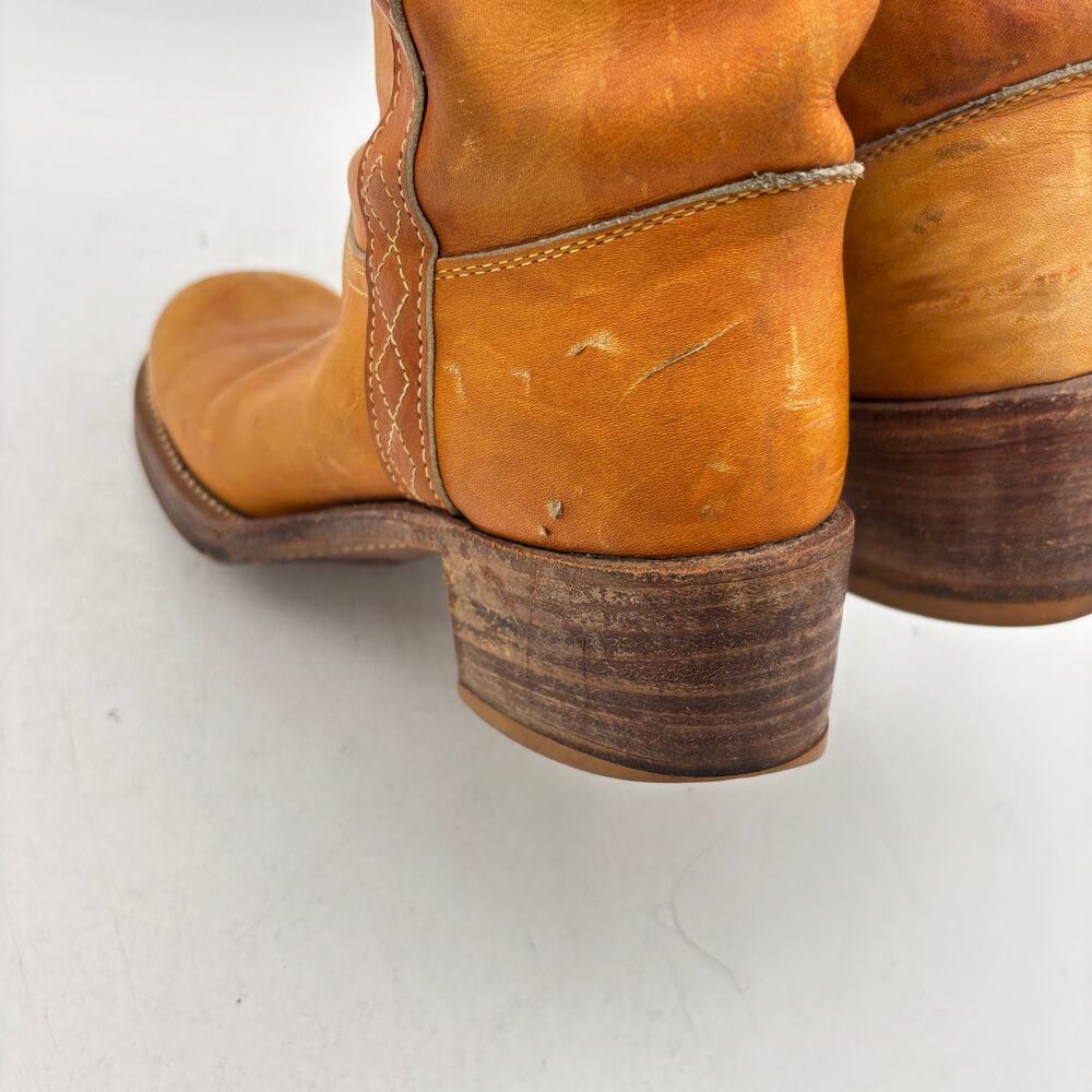Vintage 70s Frye Black Label Campus 16" Leather Cowboy Western Boots Women's 8B - Picture 16 of 16